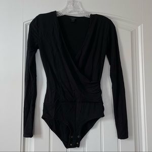 J.Crew Black V-Neck Bodysuit